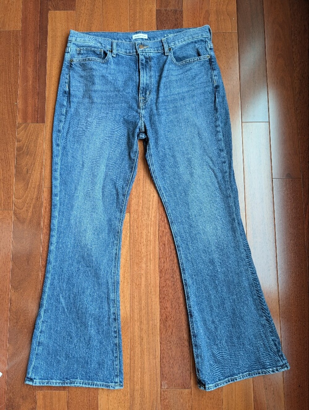 Nordstrom Medium Blue High Rise Flare Jeans